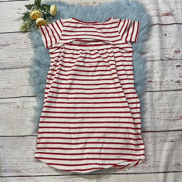 Anthropologie Maeve Rochelle Striped Red White Tee Dress sz S - Picture 11 of 11